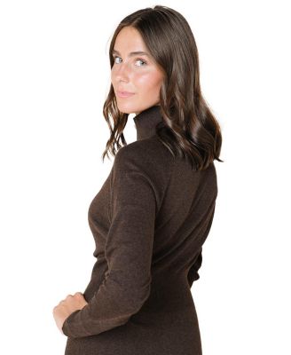 Women's Mock Neck Dolman Sleeve Sweater Dress