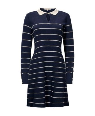 Women's Organic Long Sleeve Collared Sweater Dress