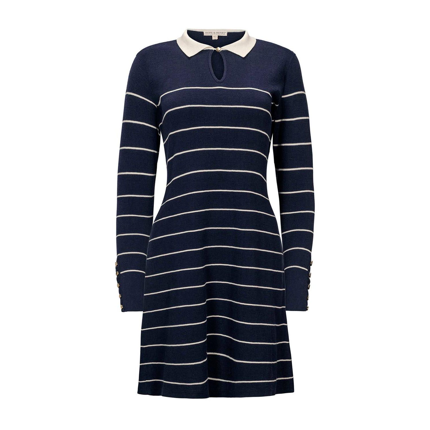 Women's Hope and Henry Organic Long Sleeve Collared Sweater Dress