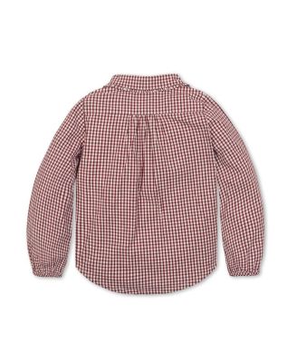 Little and Big Girls' Organic Button Down Peter Pan Collar Top