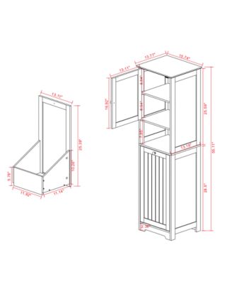 Tilt-Out Laundry Cabinet with One Compartment and Single Door