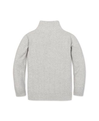 Little and Big Boys' Organic Long Sleeve Half Zip Cable Pullover Sweater