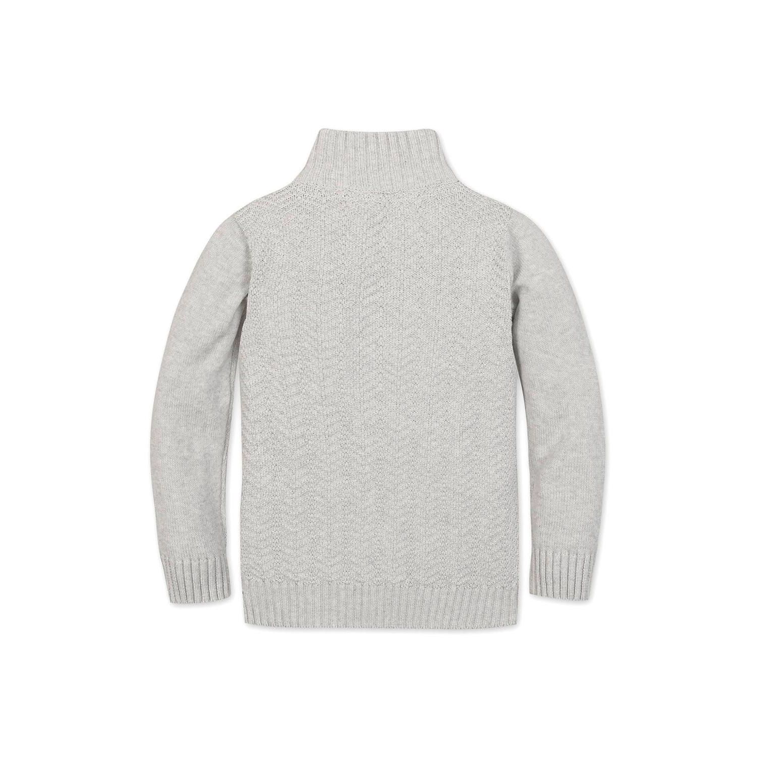 Hope and Henry Little and Big Boys' Organic Long Sleeve Half Zip Cable Pullover Sweater