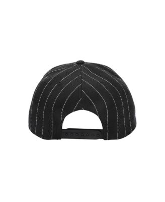 Men's Badtz-Maru Embroidered Character Face Black Striped Poly Wool Baseball Hat