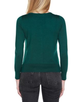 Women's Embellished Neckline Cardigan Sweater