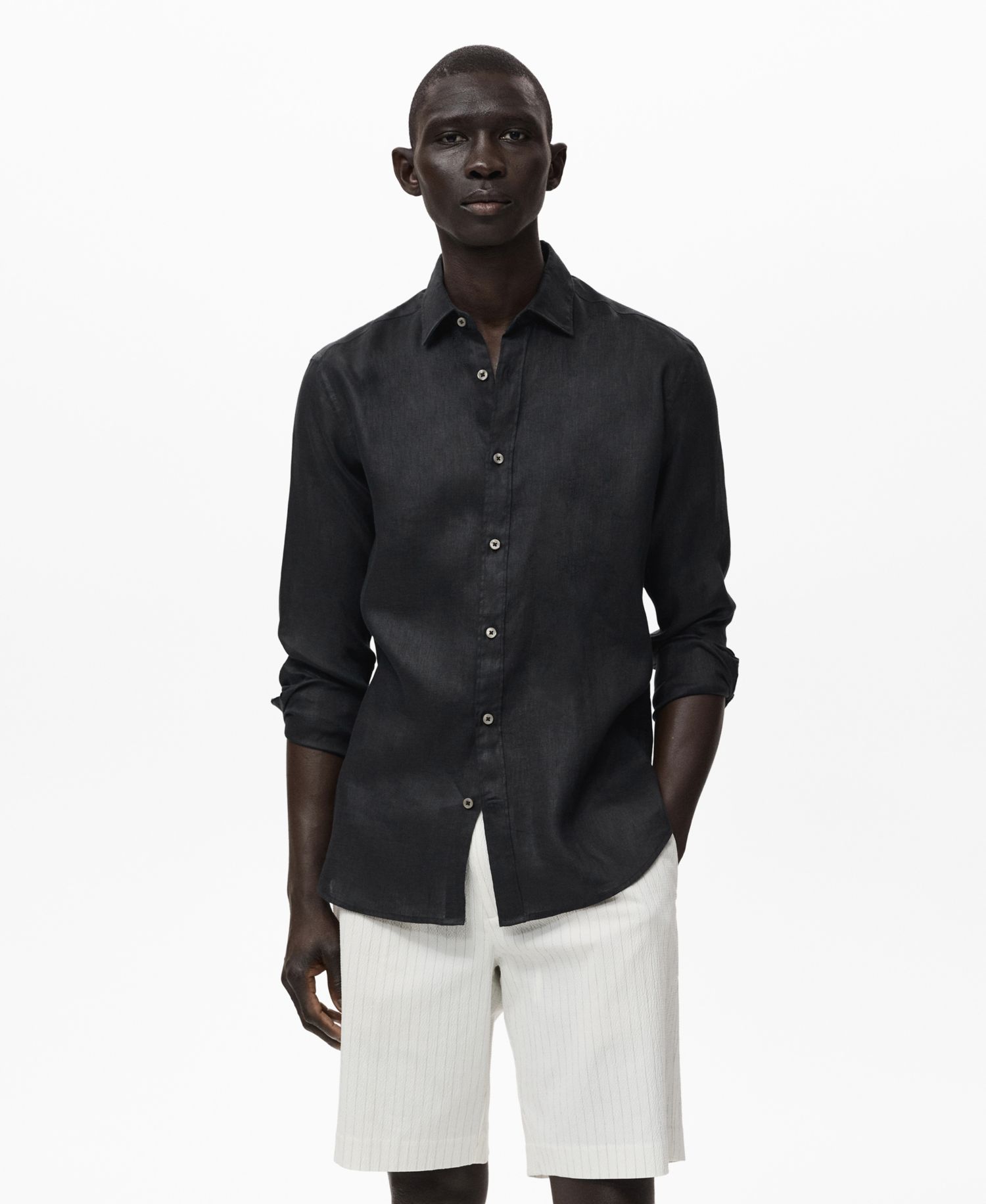 Men's Linen Long Sleeve Shirt