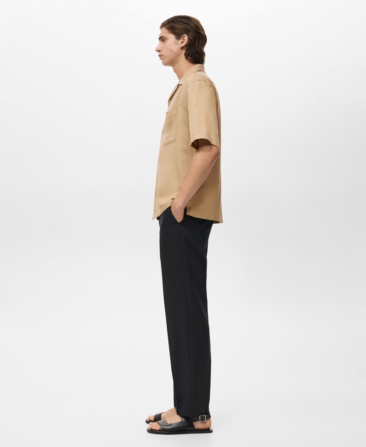 Men's Regular-Fit Linen Blend Shirt