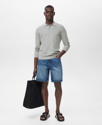 Men's Micro-Structured Cotton Polo Shirt