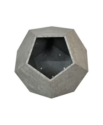 25.98" Pet Carrier Side Table Planter in Cement Gray