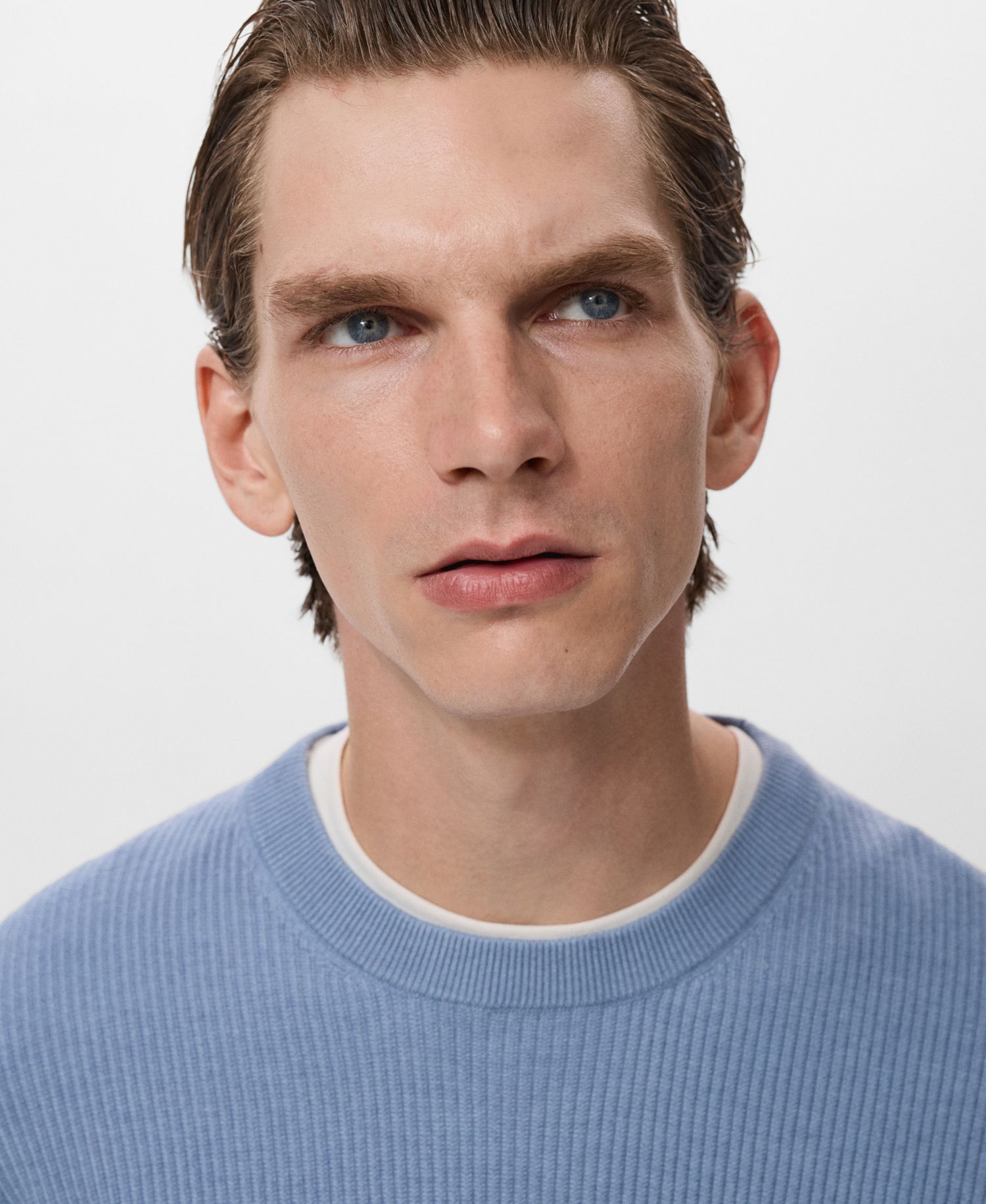 Men's Fine Rib-Knit Cotton Sweater