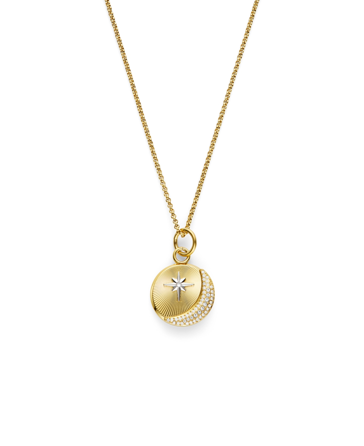 Olivia Burton Celestial Star Gold Tone Stainless Steel Necklace In Gold