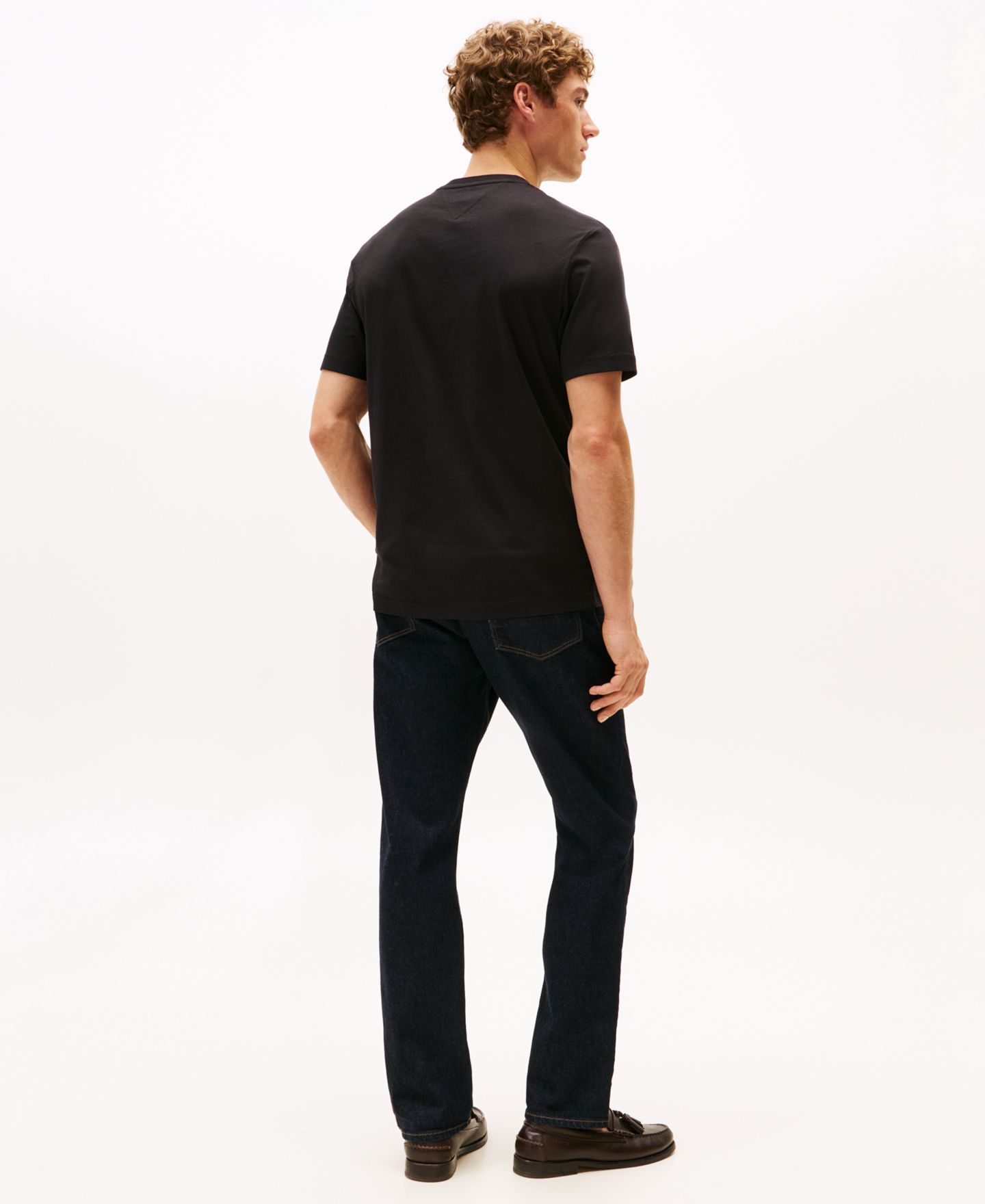 Мужская футболка Tommy Hilfiger Chest Insert Logo, цвет: Чёрный — фото 4