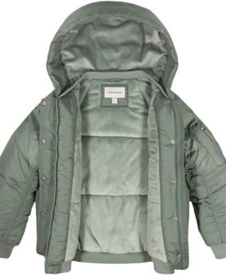 Girls' 7-16 Hooded Long-Sleeve Bomber Jacket