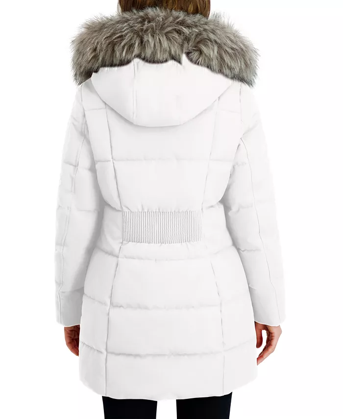 Women's Faux-Fur-Trim Hooded Puffer Coat - thumbnail 6