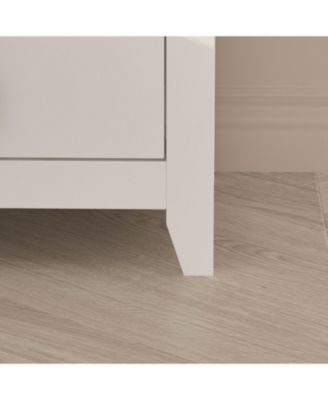 Exquisite 2-drawer bedside table with metal handle, bedroom nightstand, wooden end table