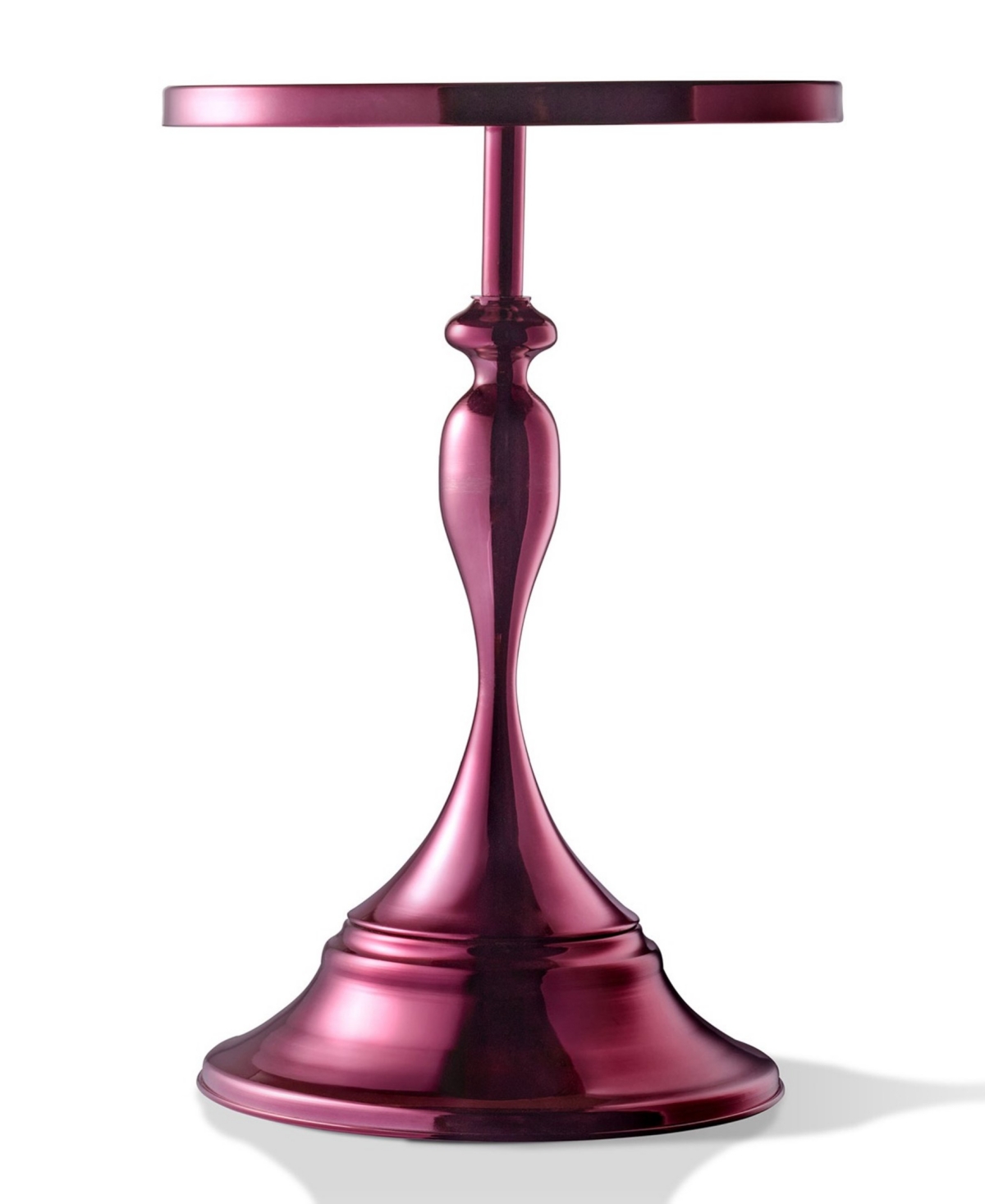 Furniture Of America Knoll 16" Metal Round End Table With Pedestal Base In Purple