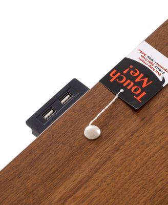 Forma 26" Solid Wood 1-Drawer Nightstand with LED Light and USB Ports