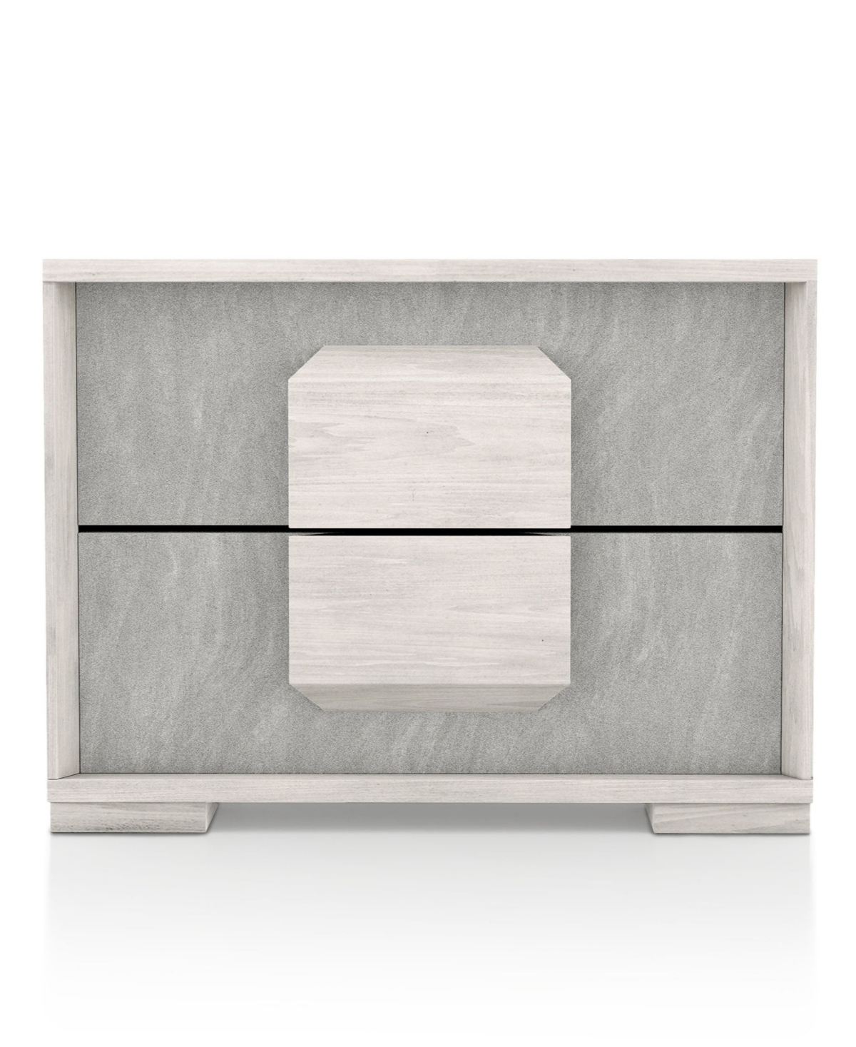 Furniture Of America Jonnick 18" Wood Two-tone 2-drawer Nightstand In Gray