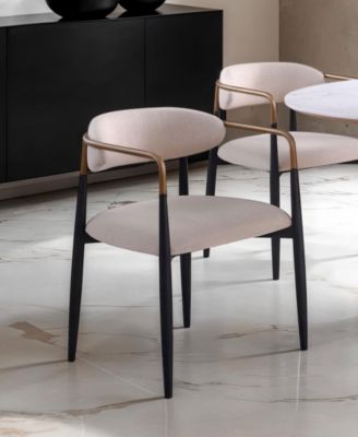 2-Pc. Darcy Metal Upholstered Dining Chair Set