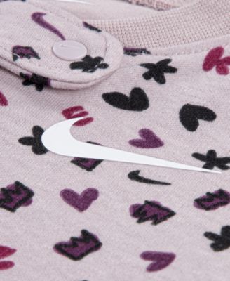 Baby Girls' Printed Crewneck Coverall