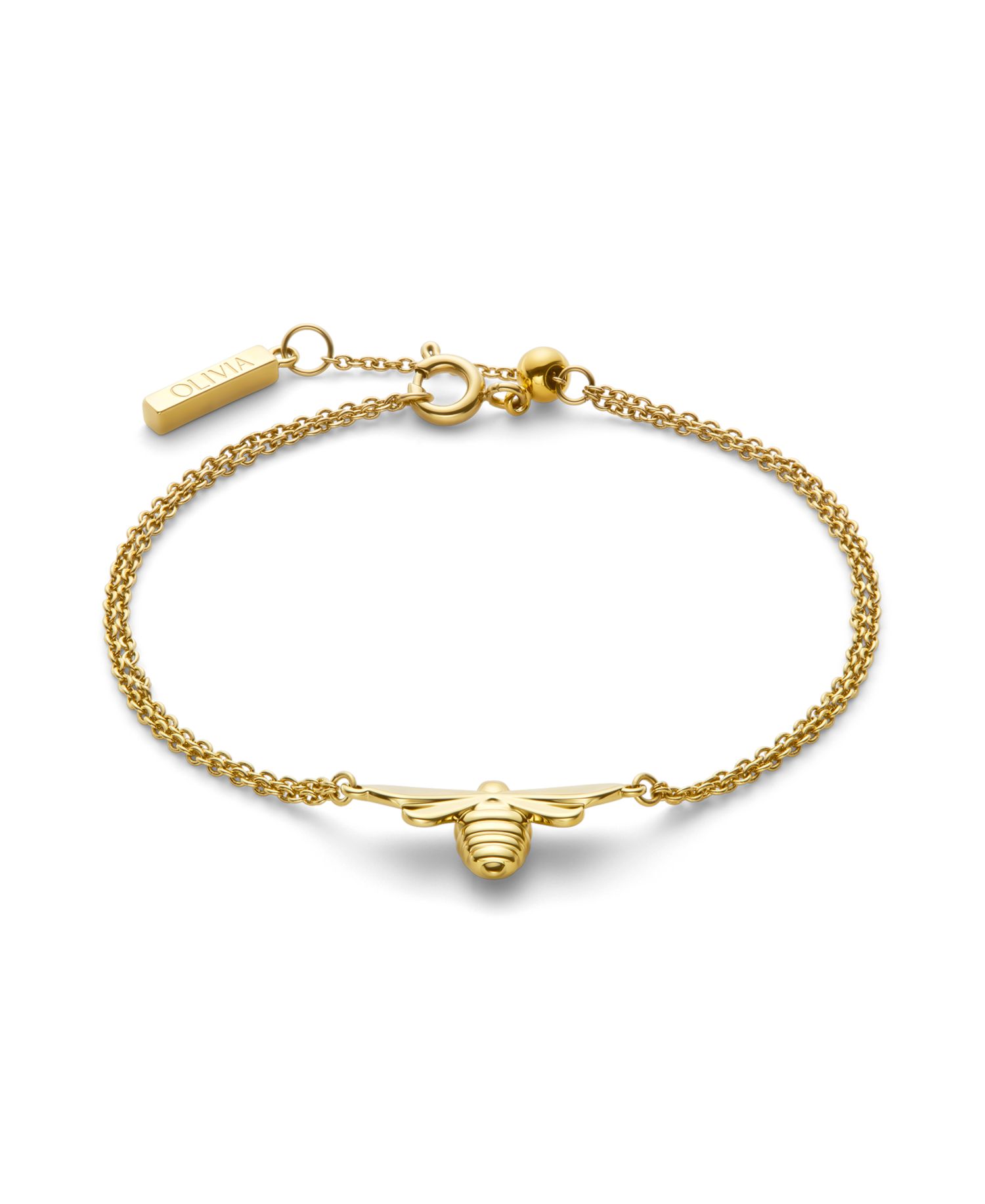 Honey Bee Gold Tone Stainless Steel Bracelet
