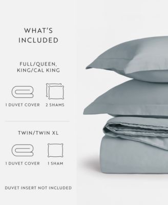 Ultra Soft Brushed Cotton 3-Pc. Duvet Cover Set, Full/Queen