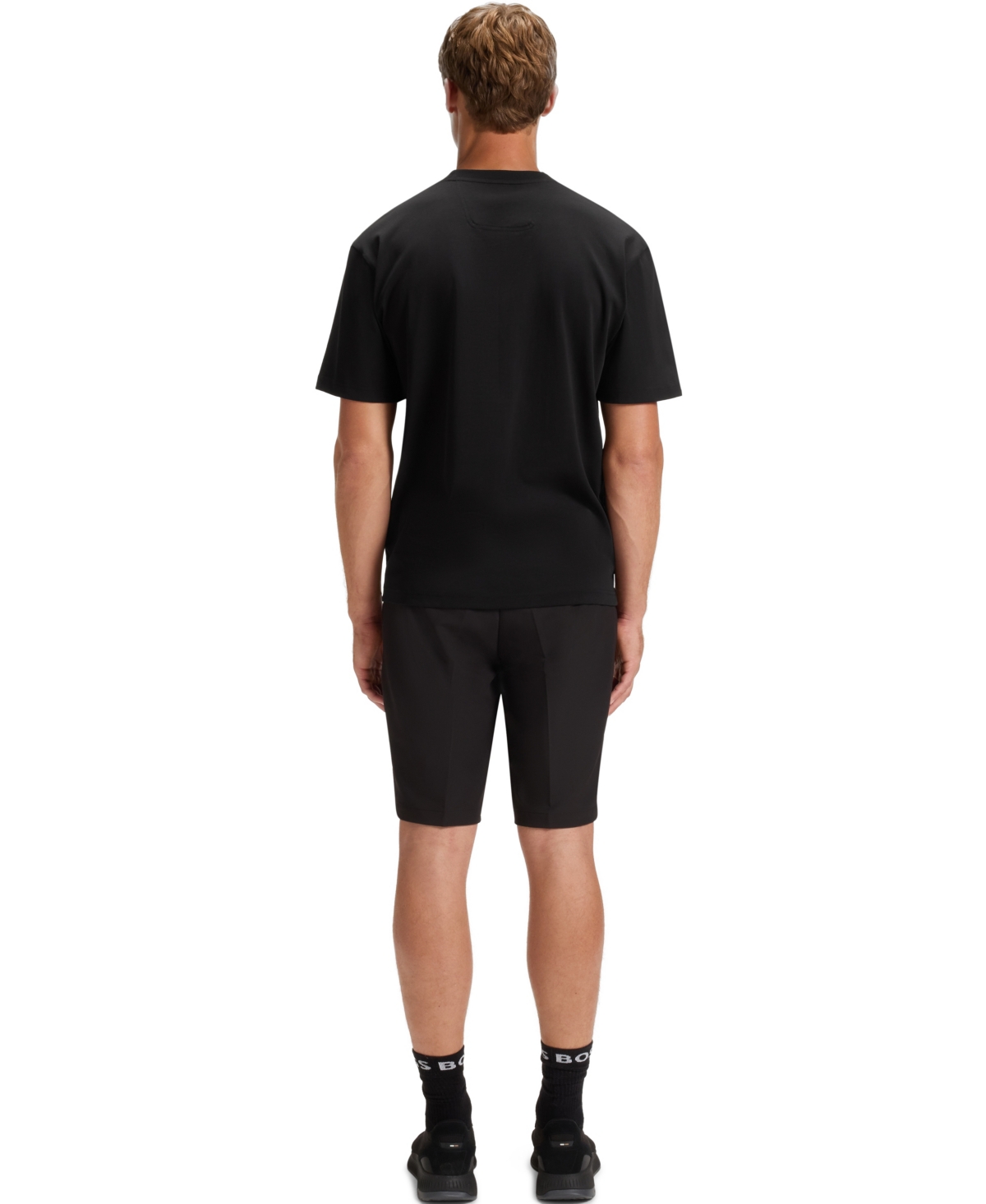 Hugo Boss Boss By  Men's Double B Monogram Cotton-jersey T-shirt In Black