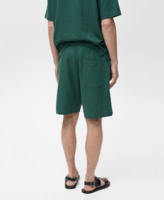 Men's Textured Cotton 7.95" Bermuda Shorts