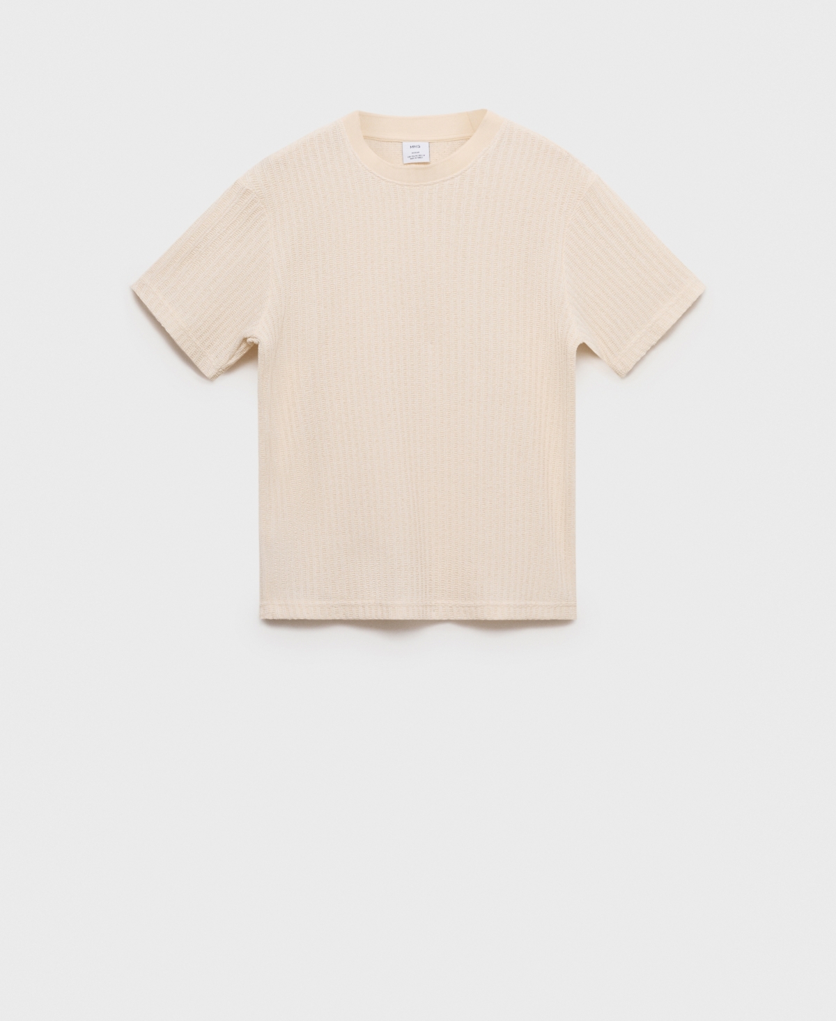 Mango Stripe Jersey T-shirt In White