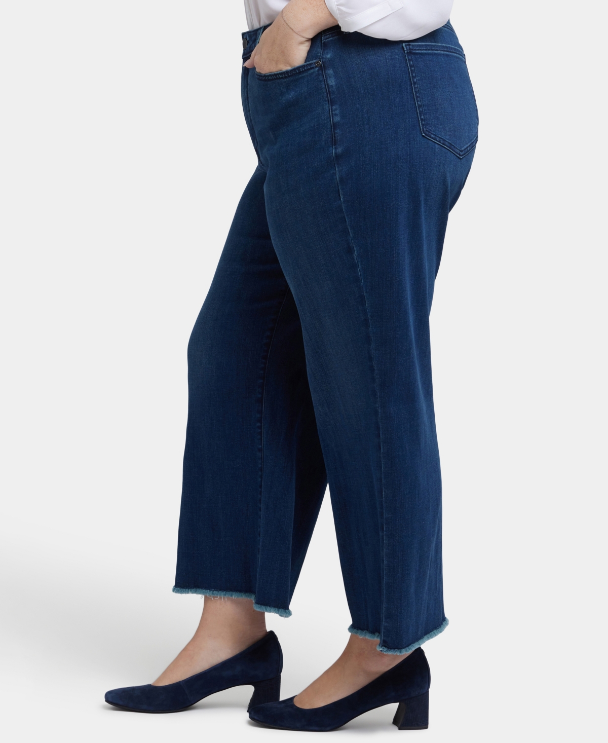 Nydj Plus Size Teresa Wide Leg Ankle Jeans In Blue