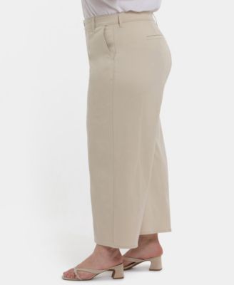 Plus Size Mona Wide Leg Trouser Ankle Pants
