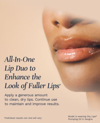 2-Pc City Lips Plumping Lip Gloss and Lip Oil Set