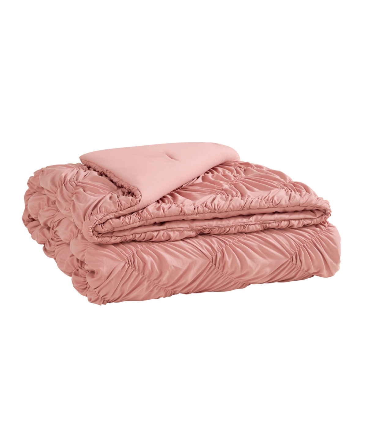 Jessica Simpson Emmy Textured Ruched 3-pc. Comforter Set, Full/queen In Pink