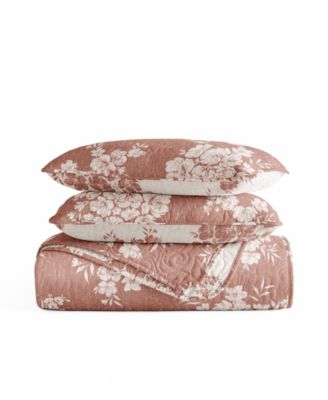 Distressed Bouquet Reversible 2-Pc. Quilt Set, Twin/Twin XL
