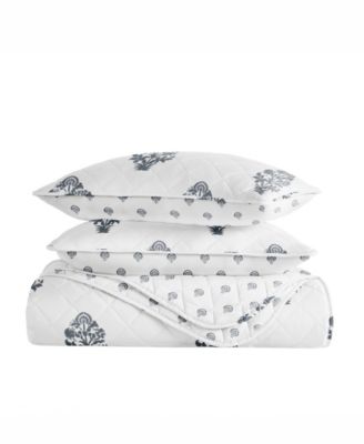 Stamped Bloom Reversible 2-Pc. Quilt Set, Twin/Twin XL