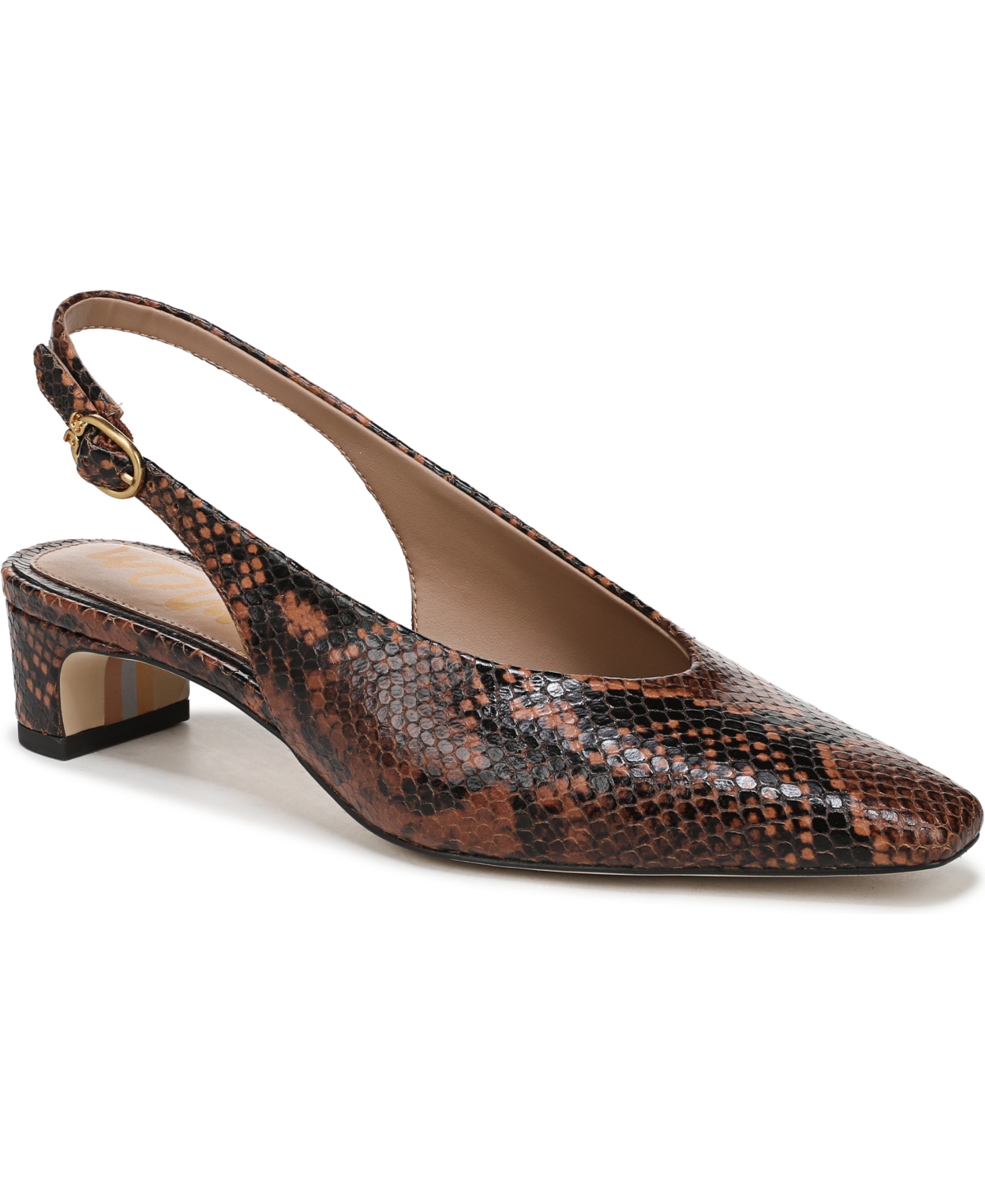 Sam Edelman Ronnie Slingback Heel Rich Copper Leather In Multi