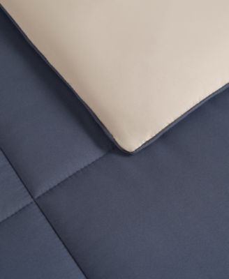 Box Stitch Reversible 2-Pc. Comforter Set, Twin/Twin XL