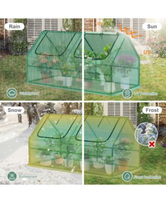Mini Greenhouse Water Resistant UV Protected 2 Zipper Doors.