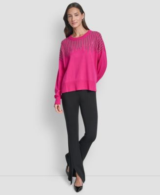 Women's Hotfix Fringe Long Sleeve Sweater