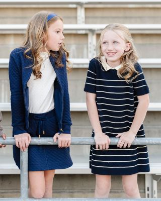 Big Girls Organic Short Sleeve Milano Sweater Dress with Collar