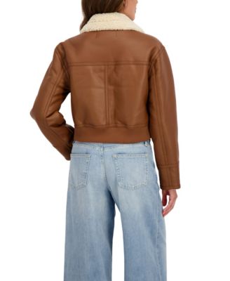 Women's Cropped Faux Shearling Jacket