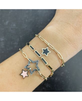 Onyx Bar Bracelet 14K Gold