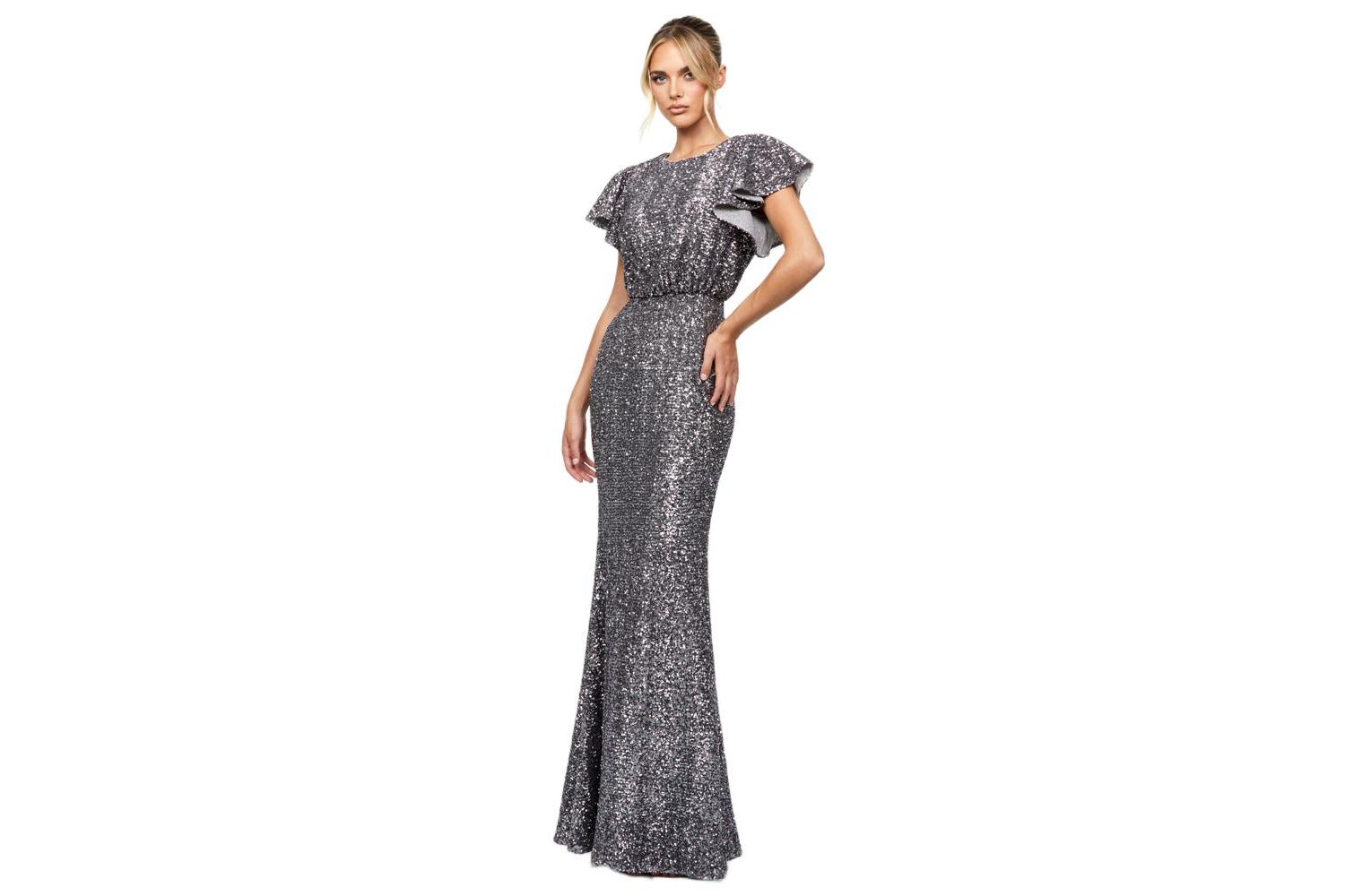 Women's Teresa Flutter Sleeve Gown