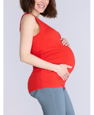 Maternity Scoop Neck Side-Ruched Tank Top - Motherhood