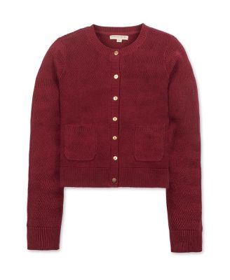 Women's Organic Chevron Stitch Cardigan Sweater