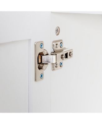 CASAINC 1Pc Particle Board & MDF Adjustable Shelf, Towel Bar & 5 Hooks Bathroom Wall Cabinet