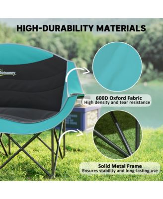 Double Padded Folding Camping Chair for Adults