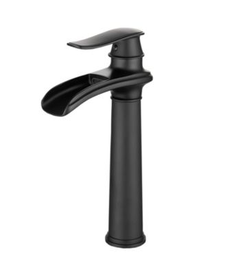 Waterfall Single Hole Single Handle Bathroom Vessel Sink Faucet with Pop-Up Drain Assembly