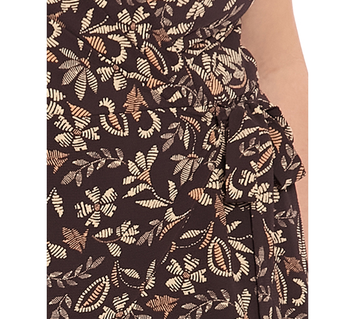 London Times Plus Printed Walk-Through Jumpsuit