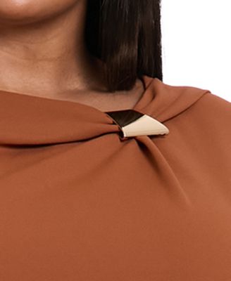 Plus Size Fit and Flare Short Sleeve Dress